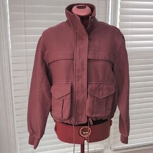 Vintage Y2K Abercrombie & Fitch Cropped Twill Bomber Jacket Classic